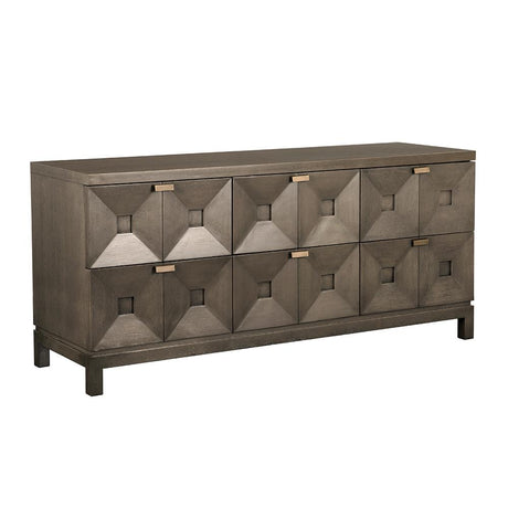 NOIR Musashi 6 Drawer Greige Walnut