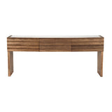 NOIR Wolf Console with White Marble Top