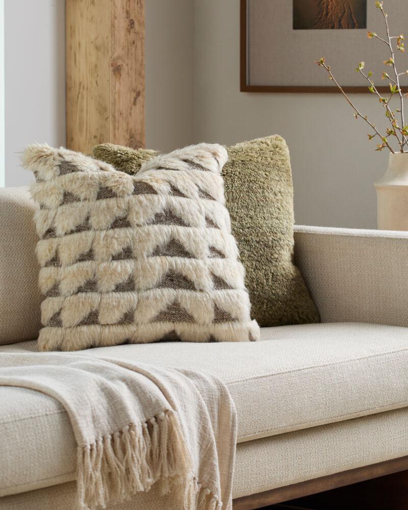 Surya Glacen GLCN-001 18"L x 18"W Pillow