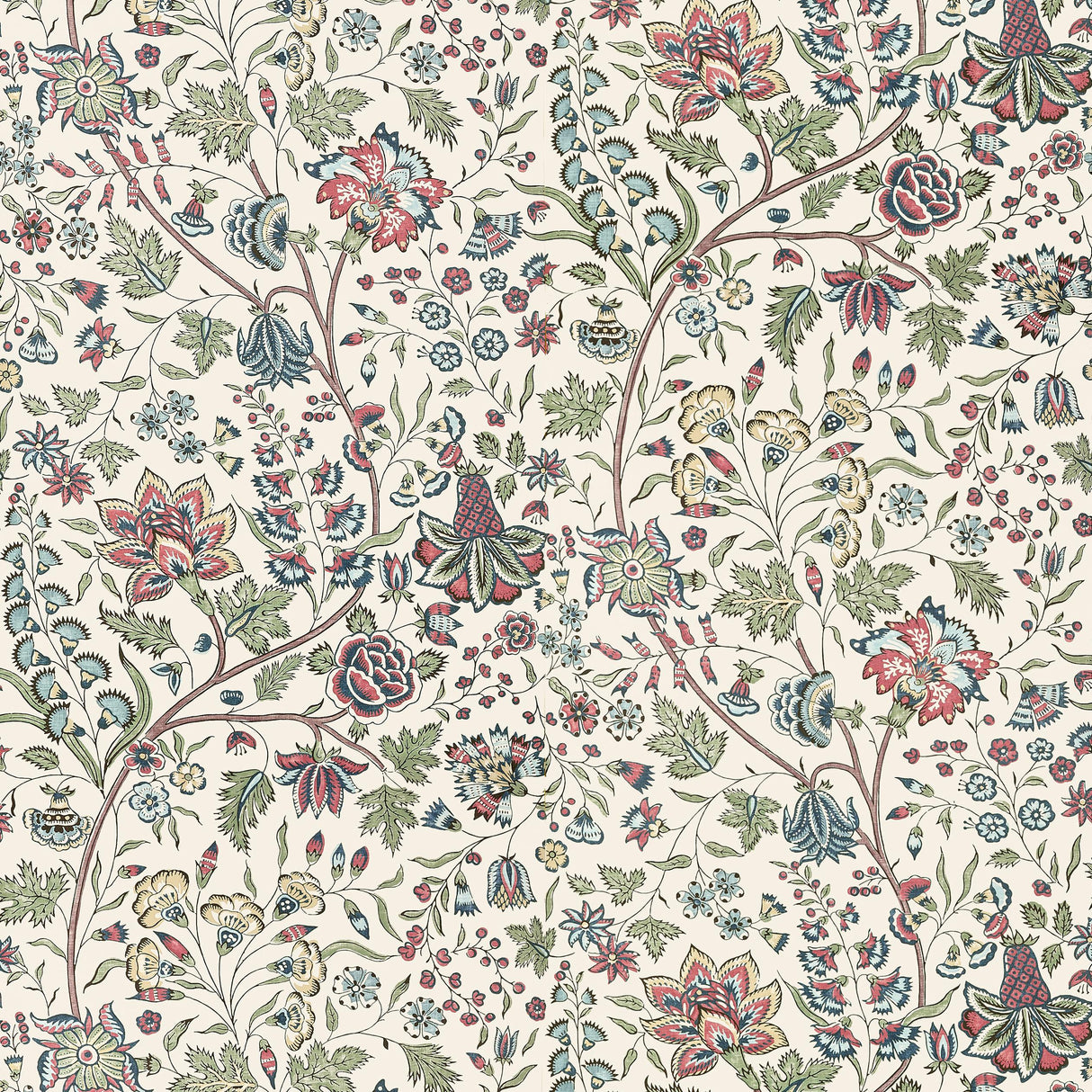 Anna French Francois Red And Blue Wallpaper