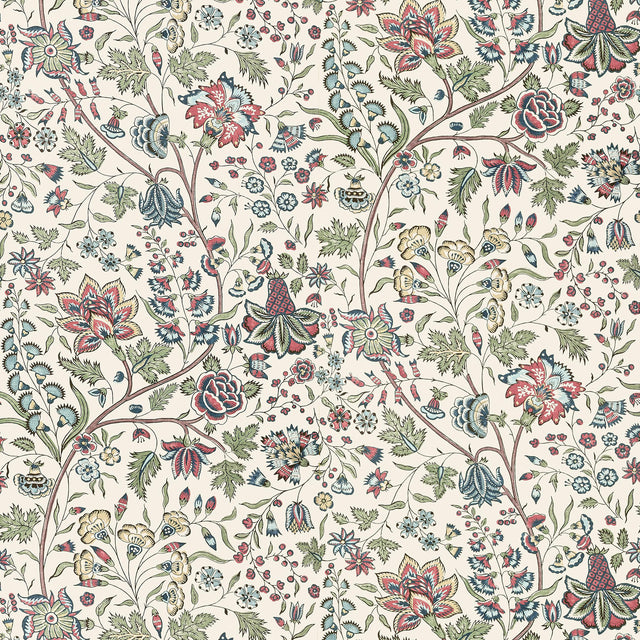 Anna French Francois Red And Blue Wallpaper
