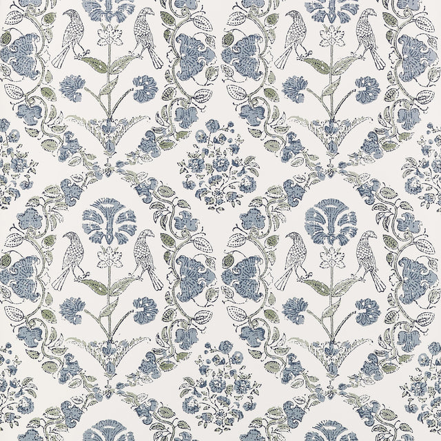 Anna French Paloma Blue And Green Wallpaper