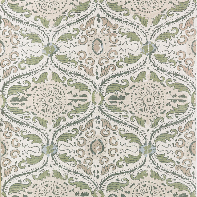 Anna French Cecilia Green And Beige Wallpaper