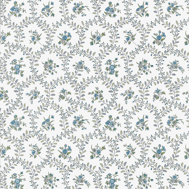 Anna French Juliette Trail Blue And Green Wallpaper