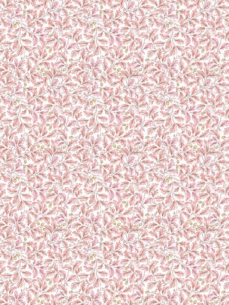 Scalamandre Oaktree Wallcovering Shell Pink Wallpaper