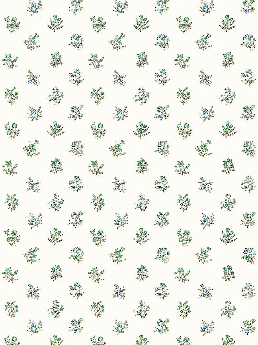 Scalamandre Summer Flora Wallcovering Key Lime Wallpaper