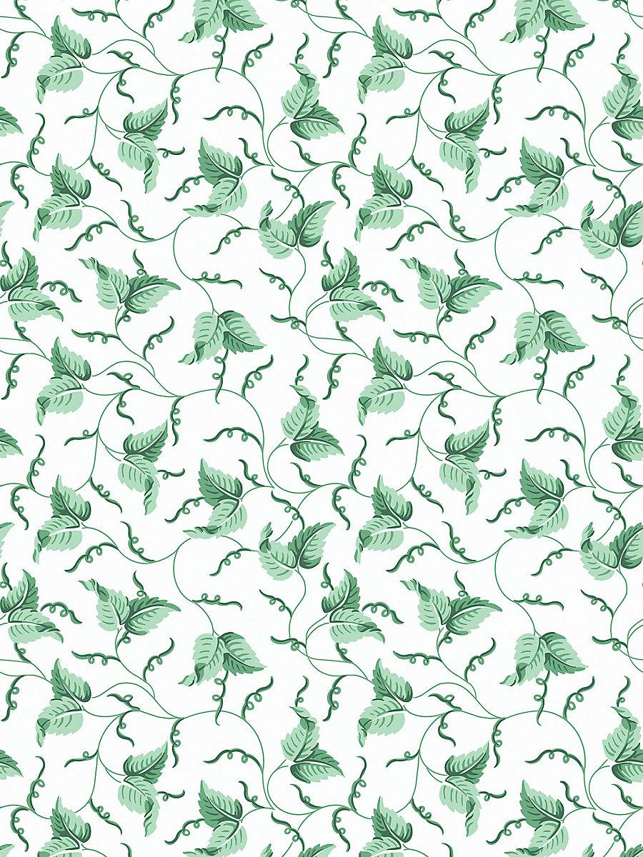Scalamandre Angle Leaf Wallcovering Jade Wallpaper
