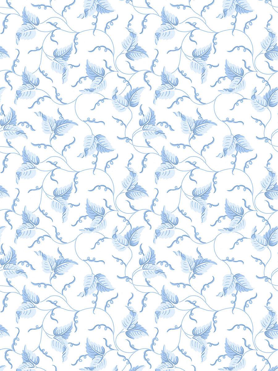 Scalamandre Angle Leaf Wallcovering Blue Jay Wallpaper