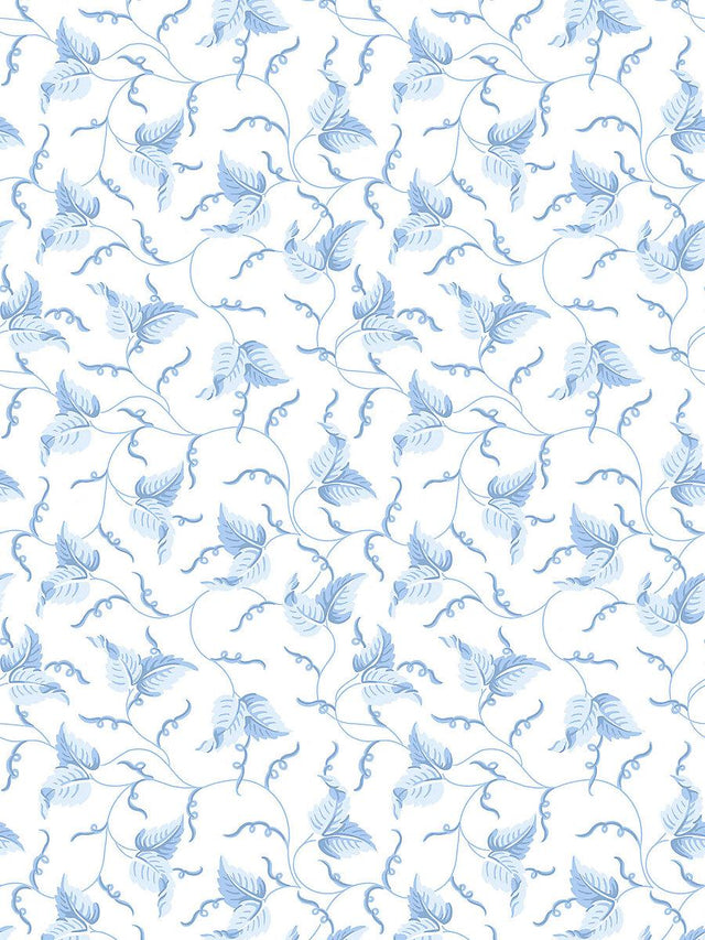 Scalamandre Angle Leaf Wallcovering Blue Jay Wallpaper