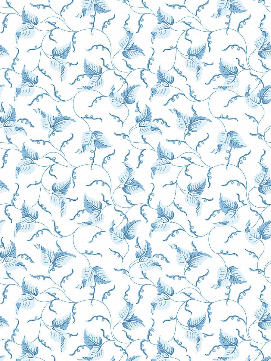 Scalamandre Angle Leaf Wallcovering Robins Egg Wallpaper