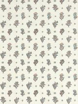 Scalamandre Calico Wallcovering Peach Aqua Wallpaper