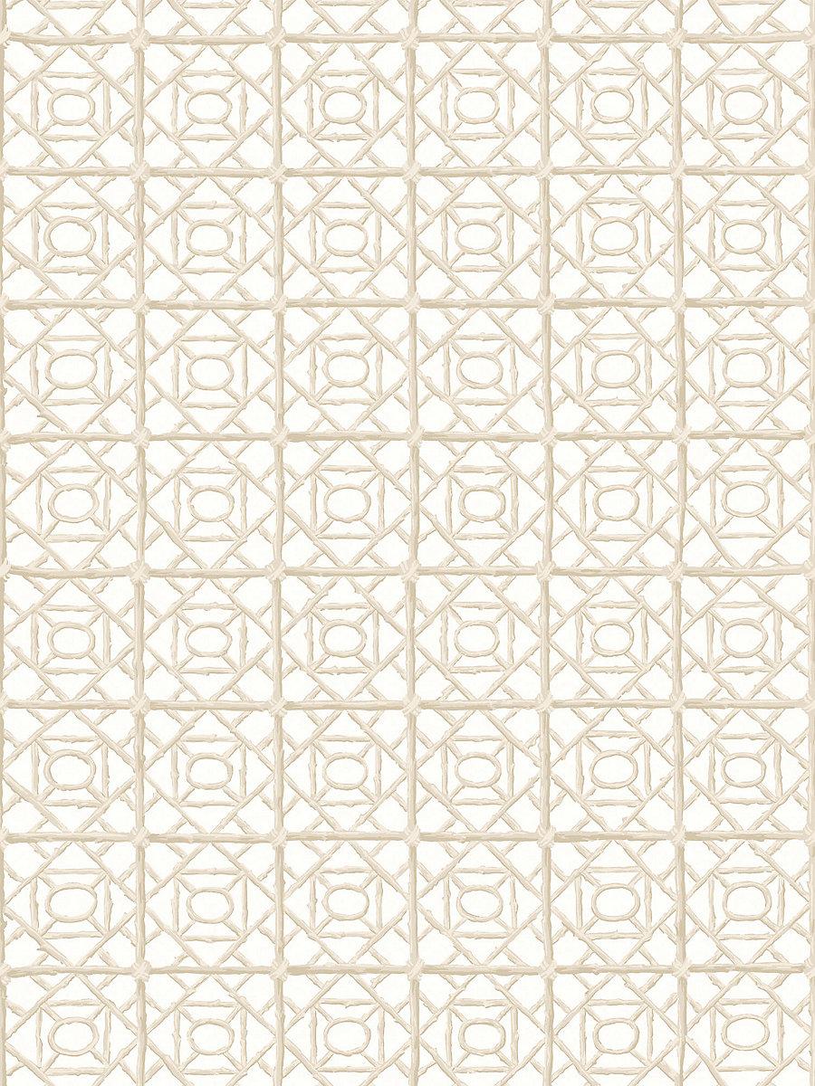 Scalamandre Ormond Fret Wallcovering Buttercream Wallpaper