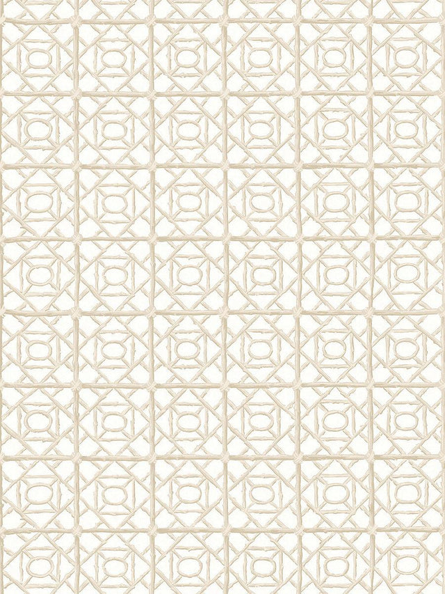 Scalamandre Ormond Fret Wallcovering Buttercream Wallpaper