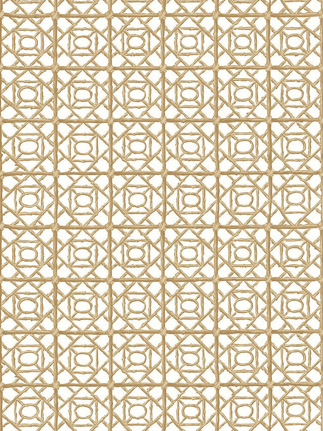 Scalamandre Ormond Fret Wallcovering Twine Wallpaper