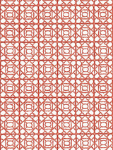 Scalamandre Ormond Fret Wallcovering Lacquer Red Wallpaper