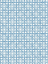 Scalamandre Ormond Fret Wallcovering Cobalt Wallpaper