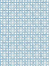 Scalamandre Ormond Fret Wallcovering Misty Blue Wallpaper