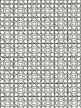 Scalamandre Ormond Fret Wallcovering Charcoal Wallpaper