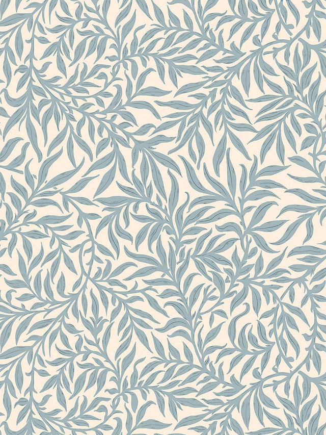 Scalamandre Willow Wallcovering Misty Blue Wallpaper