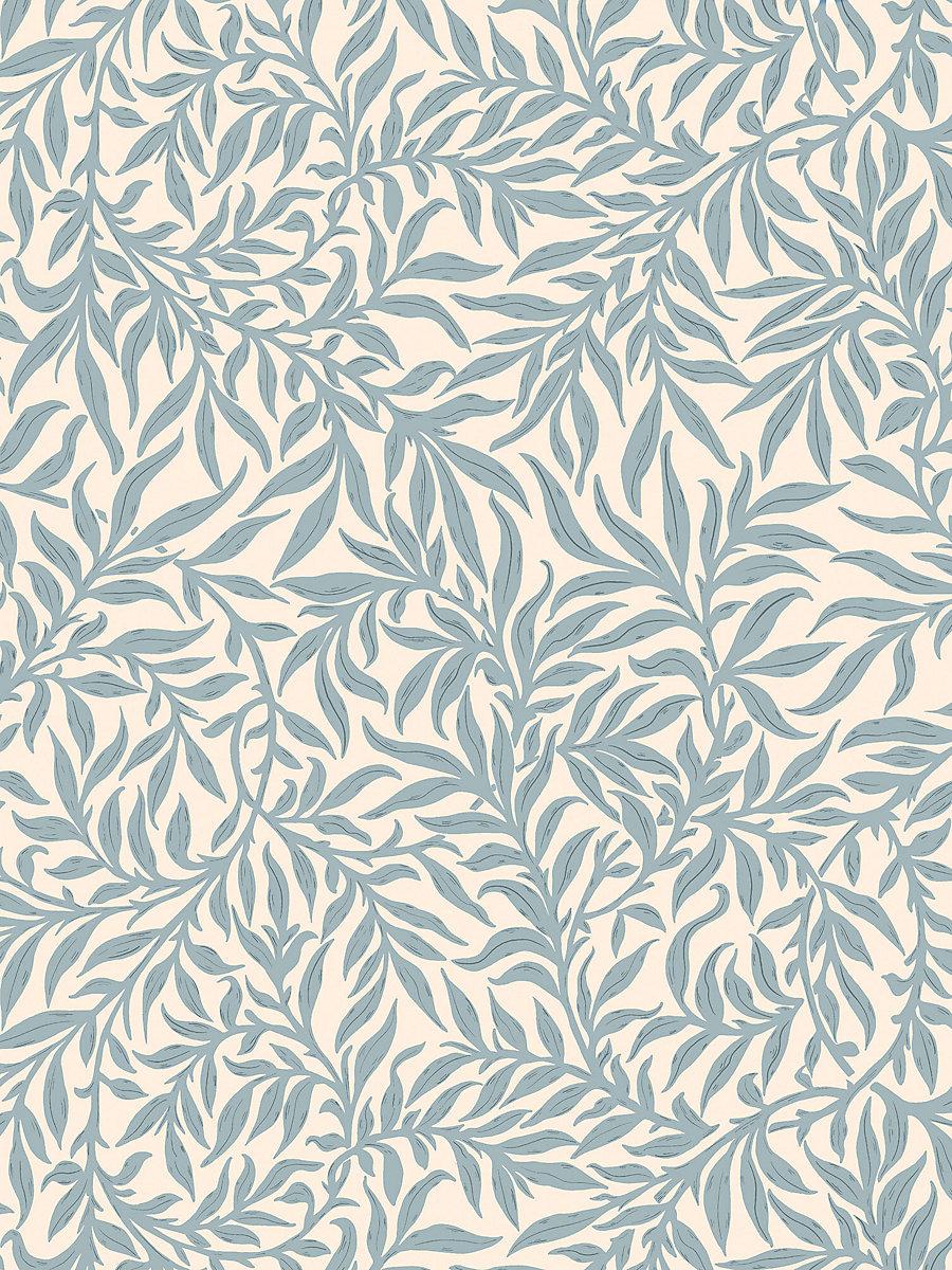 Scalamandre Willow Wallcovering Misty Blue Wallpaper