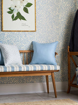 Scalamandre Willow Wallcovering Misty Blue Wallpaper