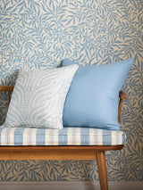 Scalamandre Willow Wallcovering Misty Blue Wallpaper