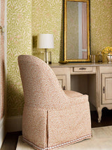 Scalamandre Honeysuckle Wallcovering Lime Peach Wallpaper
