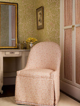 Scalamandre Honeysuckle Wallcovering Lime Peach Wallpaper