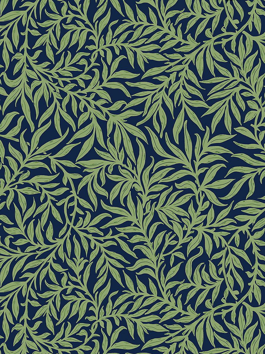Scalamandre Willow Wallcovering Midnight Wallpaper