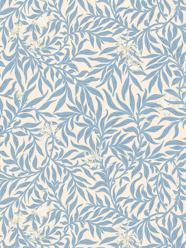 Scalamandre Honeysuckle Wallcovering Misty Blueberry Wallpaper