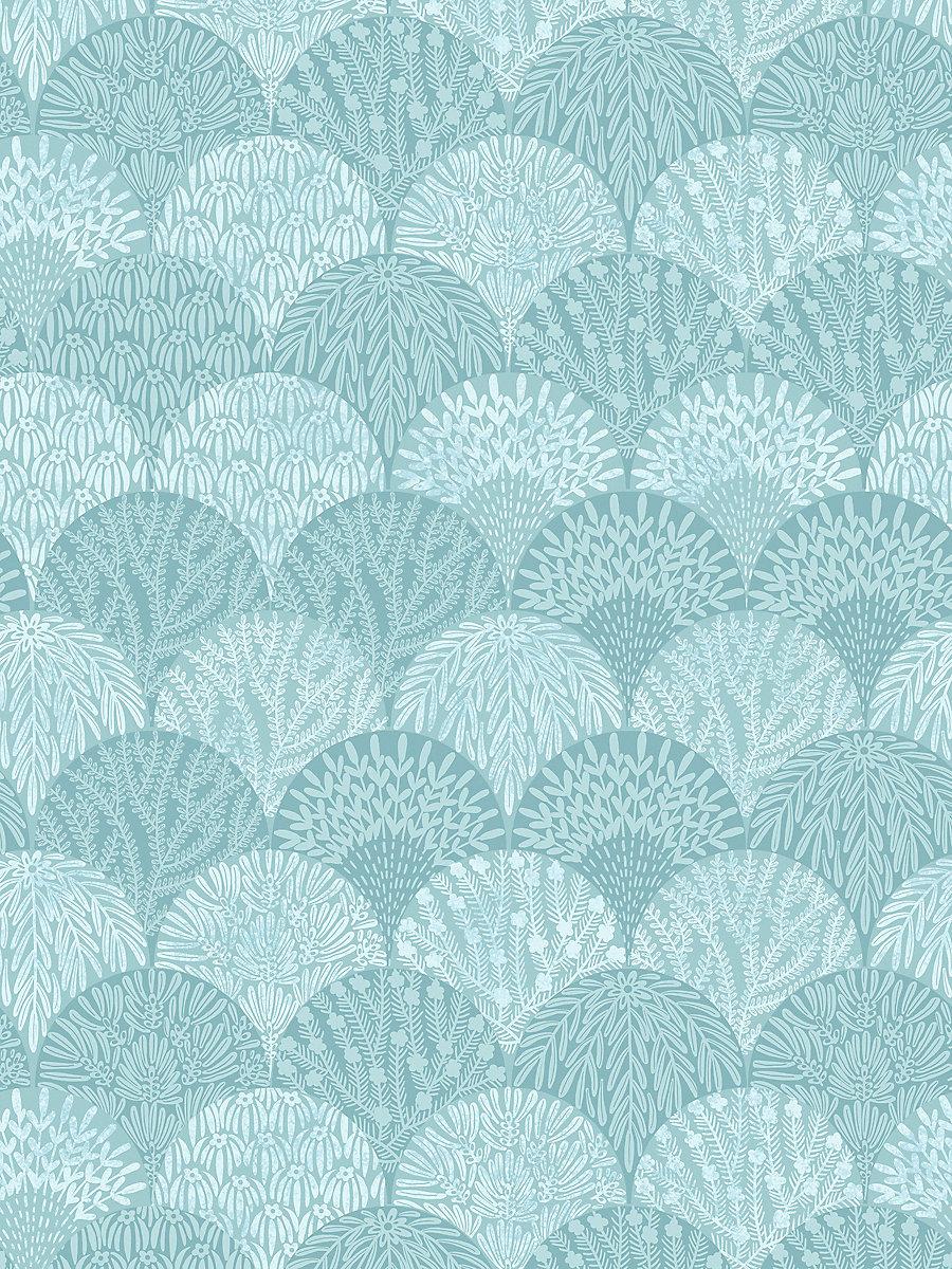 Scalamandre Herb Garden Wallcovering Aqua Wallpaper