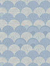 Scalamandre Herb Garden Wallcovering Blue Shadow Wallpaper