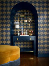 Scalamandre Herb Garden Wallcovering Midnight Wallpaper