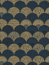 Scalamandre Herb Garden Wallcovering Midnight Wallpaper