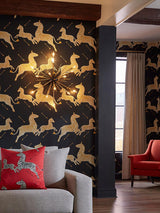 Scalamandre Zebras - Wallpaper - Trimmed Black Wallpaper