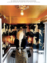 Scalamandre Zebras - Wallpaper - Trimmed Black Wallpaper
