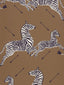 Scalamandre Zebras - Wallpaper - Trimmed Safari Brown Wallpaper