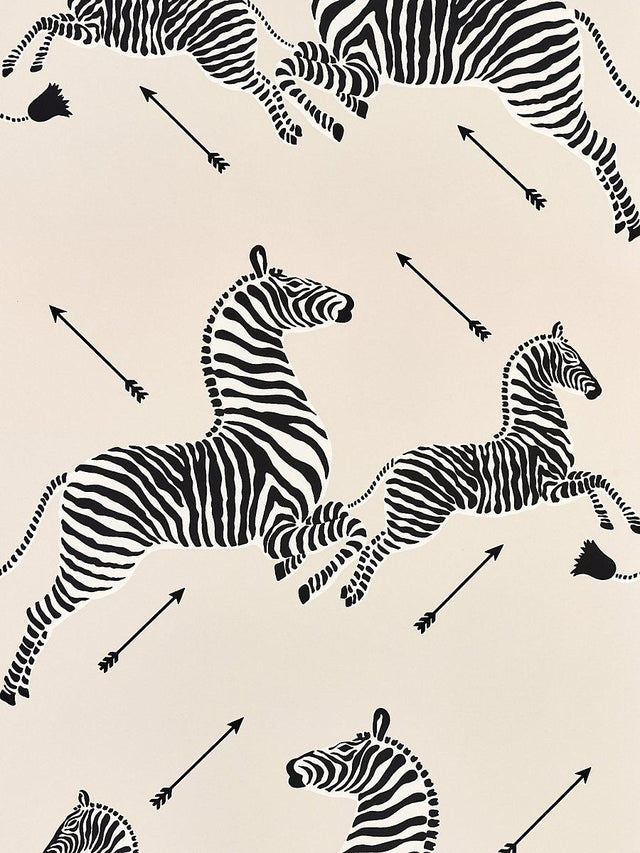 Scalamandre Zebras - Wallpaper - Trimmed Sandstone Wallpaper