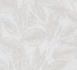Advantage Suki Cream Leaves Wallpaper