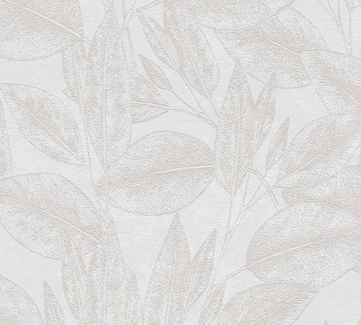 Advantage Suki Cream Leaves Wallpaper