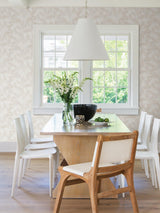 Advantage Suki Cream Leaves Wallpaper