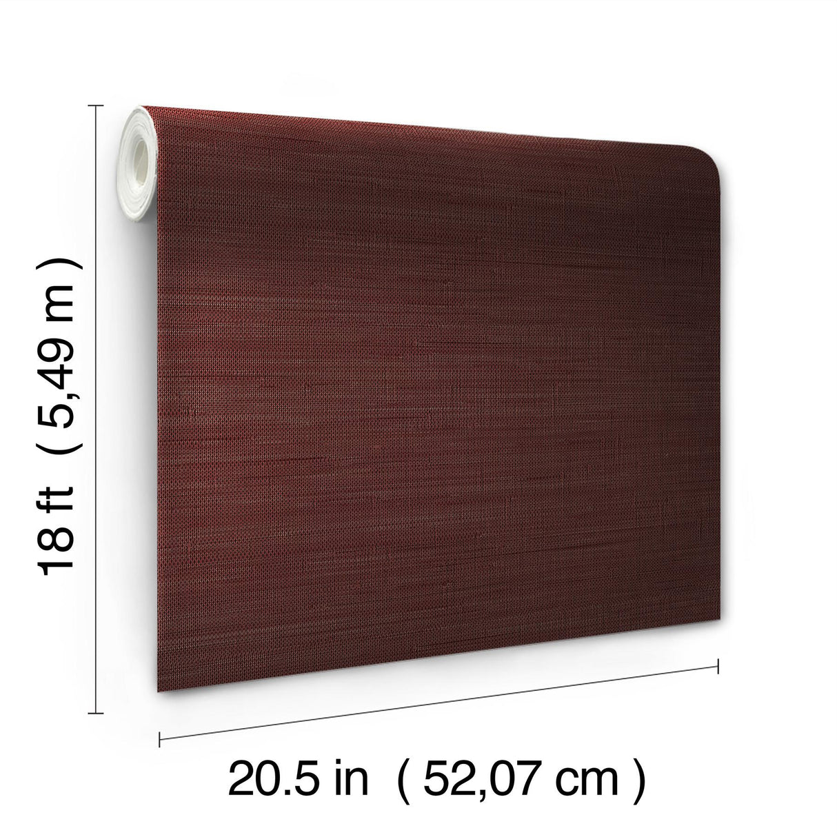 York Aubergine Classic Faux Grasscloth Peel & Stick Wallpaper