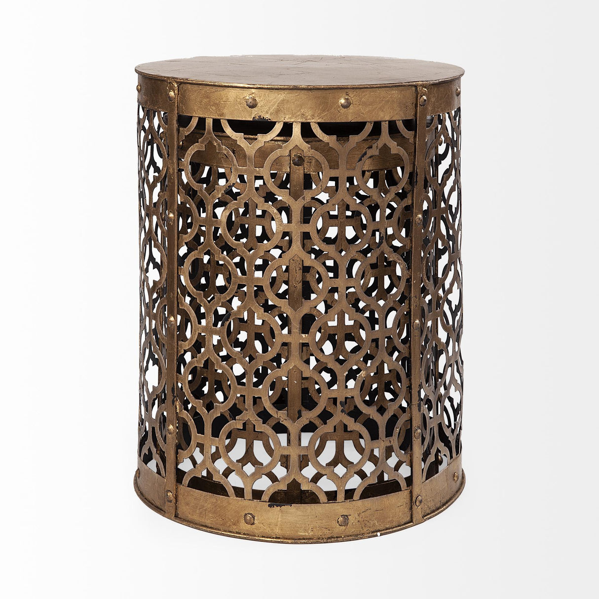 Mercana Rudebekia (Set of 2) 16L x 16W Gold Round Metal Accent Tables