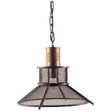 Mercana Romy 15x16 Black/Gold Meshed Metal Conical Pendant Light