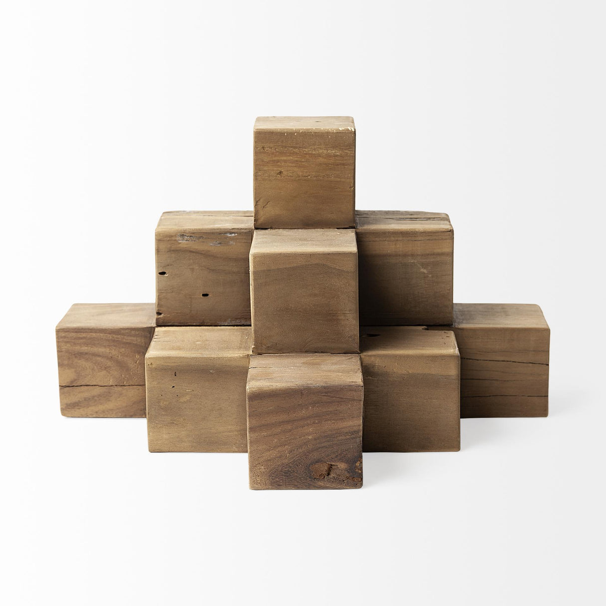 Mercana Rubik 15L x 10W Natural Wooden Cube Display Object