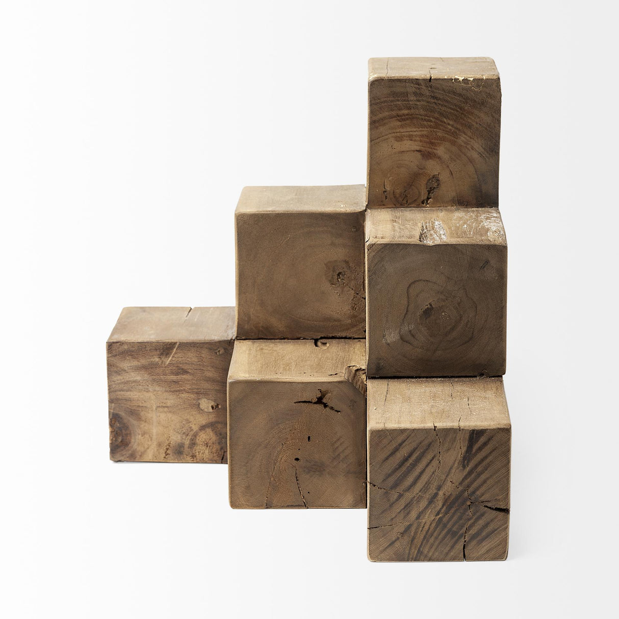 Mercana Rubik 15L x 10W Natural Wooden Cube Display Object