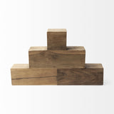 Mercana Rubik 15L x 10W Natural Wooden Cube Display Object
