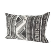 Mercana Beveridge II 14 x 26 Black And White Embroidered Pattern Decorative Pillow Cover