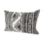 Mercana Beveridge II 14 x 26 Black And White Embroidered Pattern Decorative Pillow Cover