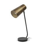 Mercana Wesley II (22.4"H) Gold/Black Perforated Metal Shade Table Lamp